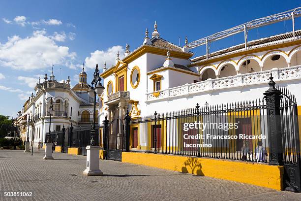 seville, plaza de toros - francesco riccardo iacomino spain stock pictures, royalty-free photos & images