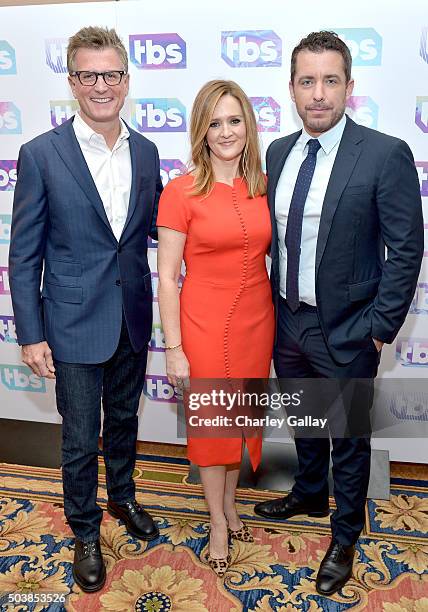 President, TBS and TNT and Chief Creative Officer, Turner Entertainment, Kevin Reilly, actors/executive producers Samantha Bee and Jason Jones attend...