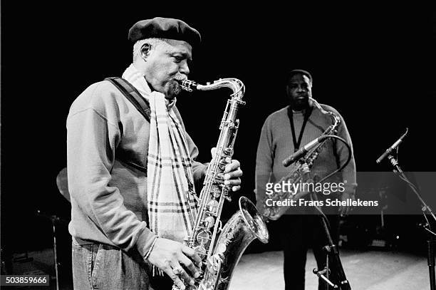 David 'Fathead' Newman , tenor saxophone, performs with Houston Person on January 29th 1998 at the BIM huis in Amsterdam, the Netherlands.