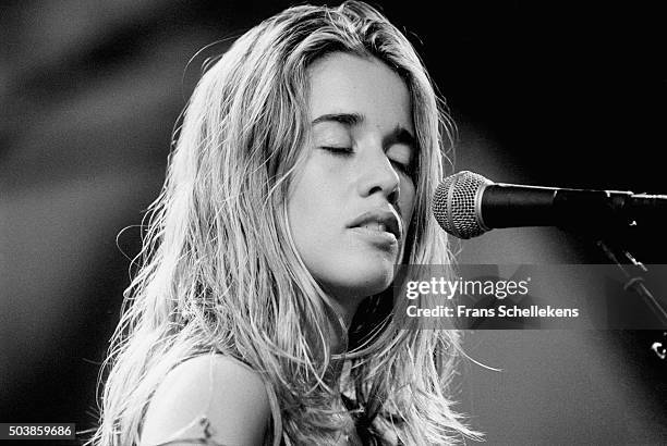 Heather Nova, guitar and vocals, performs at Lowlands festival on August 26th 1994 in Biddinghuizen, the Netherlands.