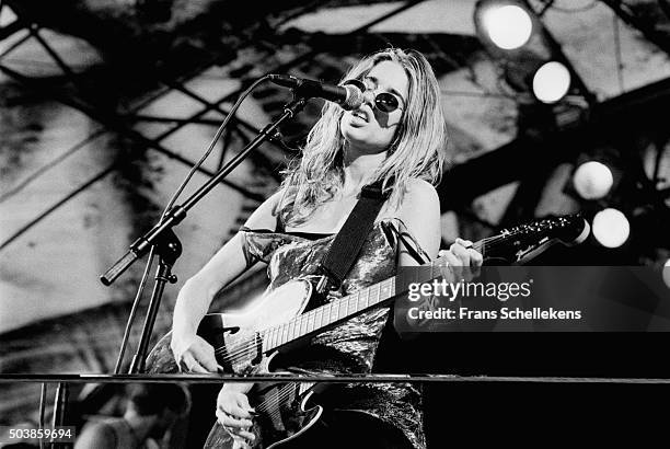 Heather Nova, guitar and vocals, performs at Lowlands festival on August 26th 1994 in Biddinghuizen, the Netherlands.