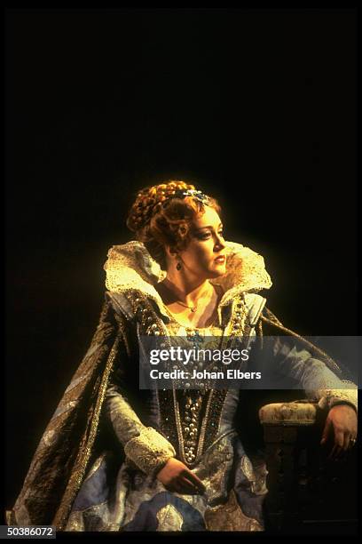Mezzo soprano Olga Borodina as Marina in Mussorgsky's Boris Godunov on stage at the Metropolitan Opera.