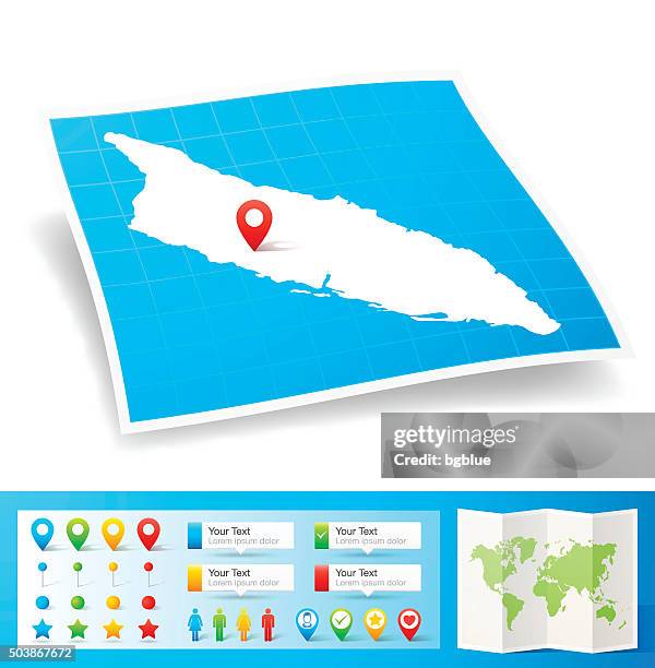 aruba map with location pins isolated on white background - world map flat paper stock illustrations
