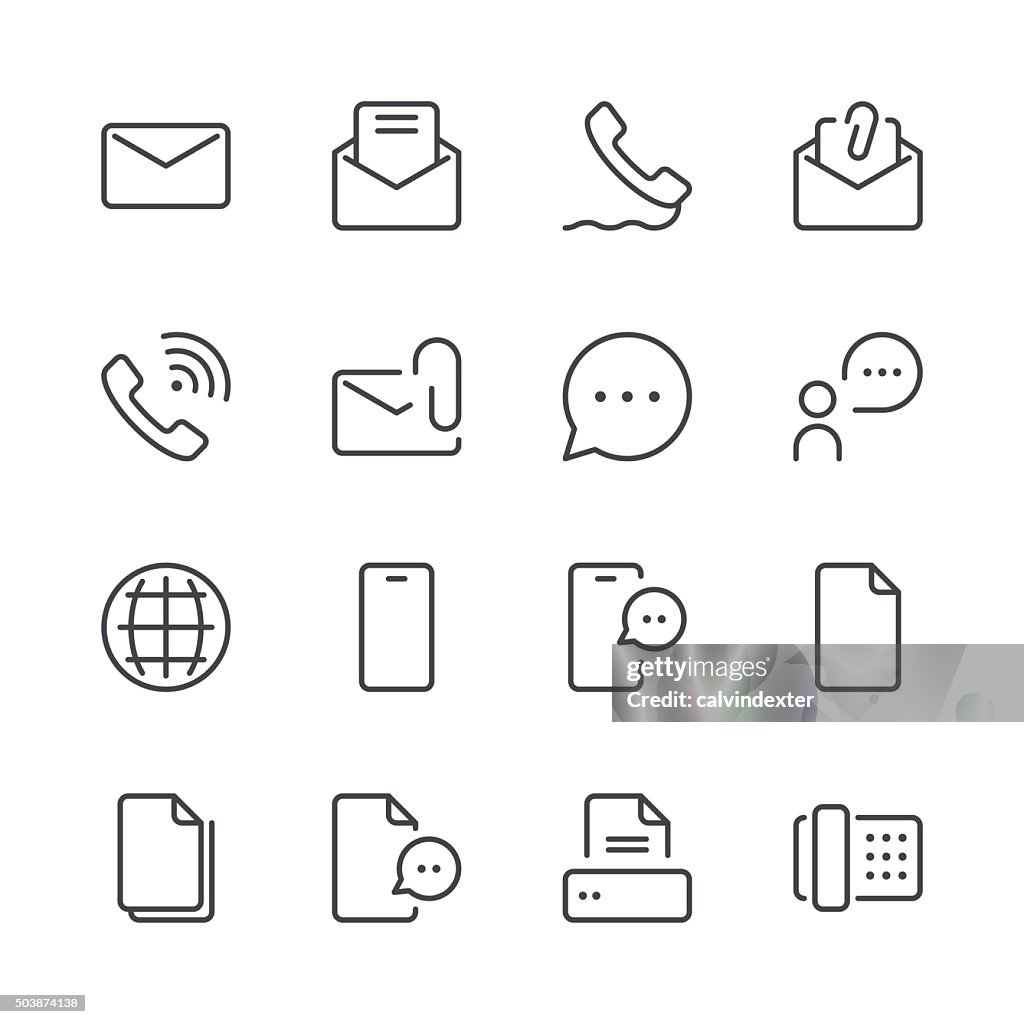 Communication Icons set 1/Schwarz-Serie