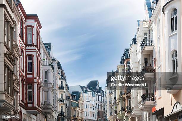 germany, schleswig-holstein, flensburg, old town, facades of houses - flensburg stock pictures, royalty-free photos & images