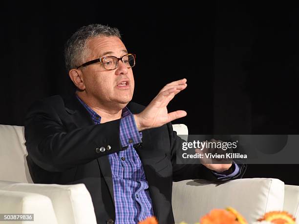 Author Jeffrey Toobin speaks at the "Books to Screen" symposium at the 27th Annual Palm Springs International Film Festival on January 7, 2016 in...