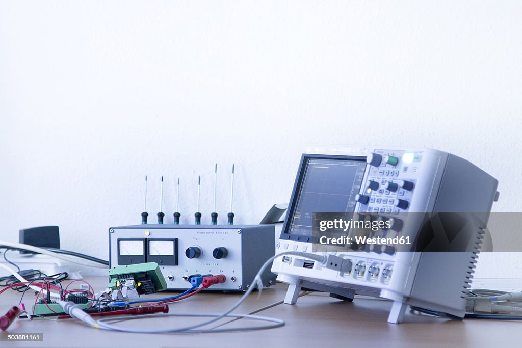 Germany, Electronic instruments of measurement in workshop