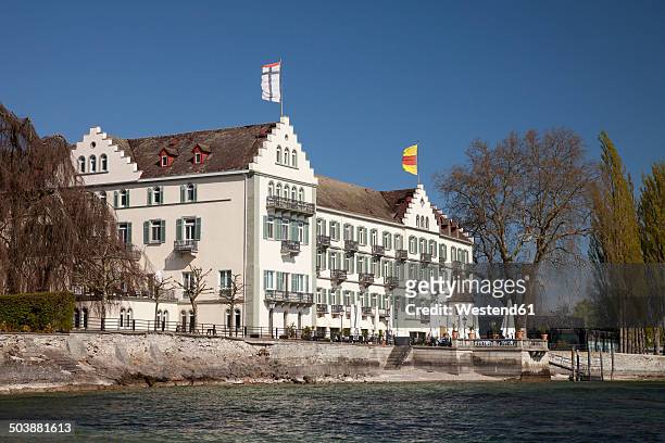 germany, baden-wuerttemberg, constance, lake constance, steigenberger inselhotel, former dominican friary - friary stock pictures, royalty-free photos & images
