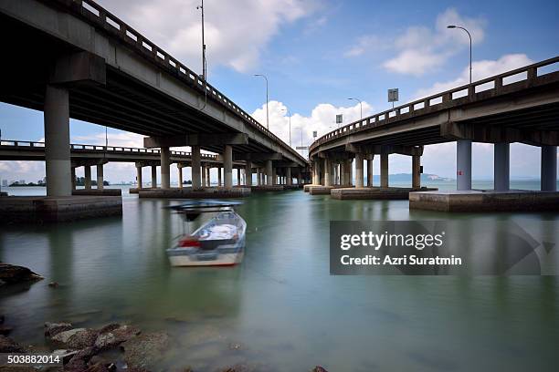 penang bridge - tranquility base stock pictures, royalty-free photos & images