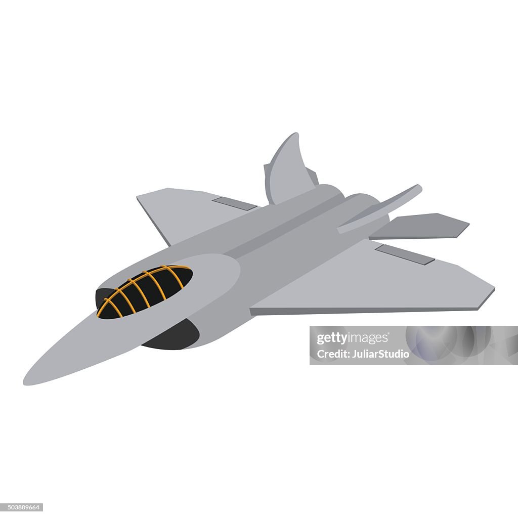 Icono De Dibujos Animados Aviones Militares Ilustración de stock - Getty  Images