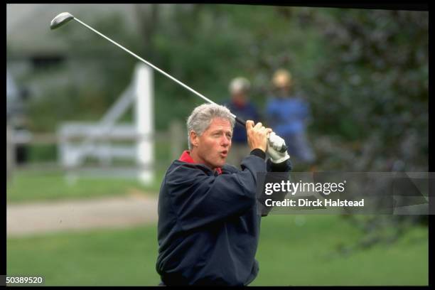 Bill Clinton Playing Rugby 142 Us Clinton Golf Vacation Stock Photos, High-Res Pictures, and ...