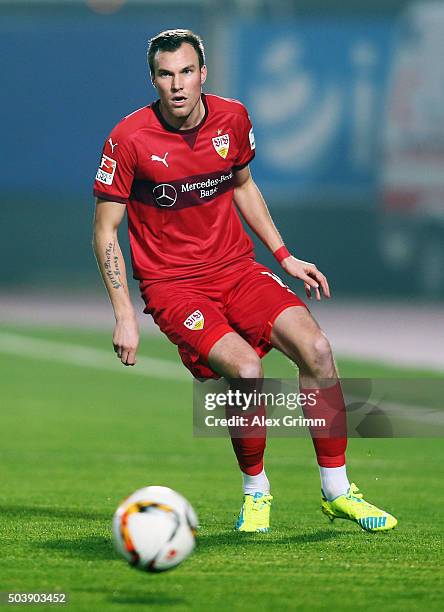 Kevin Grosskreutz of Stuttgart controles the ball during a friendly match between VfB Stuttgart and Antalyaspor at Akdeniz Universitesi on January 7,...