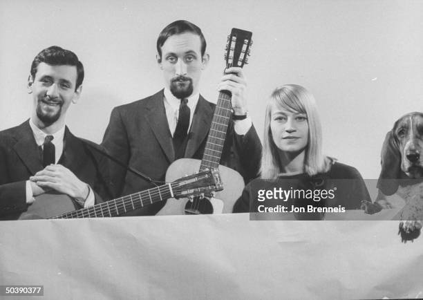 Folksinging group called Peter, Paul, and Mary, with Peter Yarrow , Paul Stookey and Mary Travers.