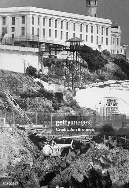 Picture of Alcatraz prison, where many prisoners escaped.