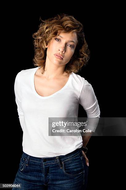 Actress Jennifer Lopez is photographed on the set of the new NBC show "Shades of Blue" for Los Angeles Times on August 12, 2015 in New York City....