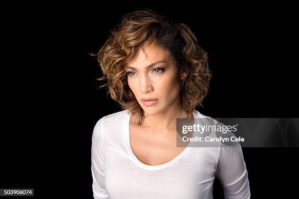 Actress Jennifer Lopez is photographed on the set of the new NBC show "Shades of Blue" for Los Angeles Times on August 12, 2015 in New York City....