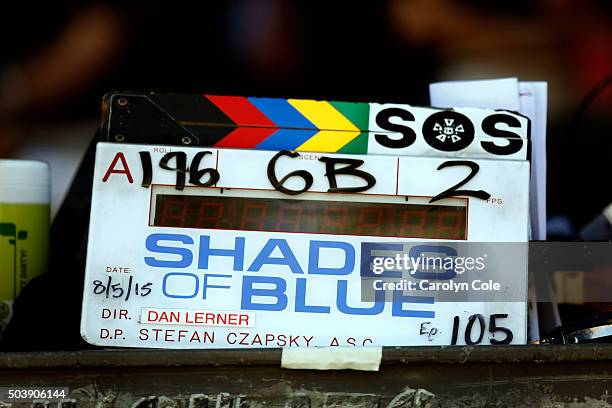 Actress Jennifer Lopez is photographed on the set of the new NBC show "Shades of Blue" for Los Angeles Times on August 12, 2015 in New York City....