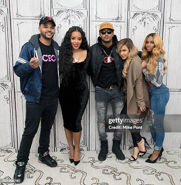 Damon 'Boogie' Dash, Angela Simmons, Romeo Miller, Kristina DeBarge and Egypt Criss attend the AOL BUILD Series: "Growing Up Hip Hop" at AOL Studios...