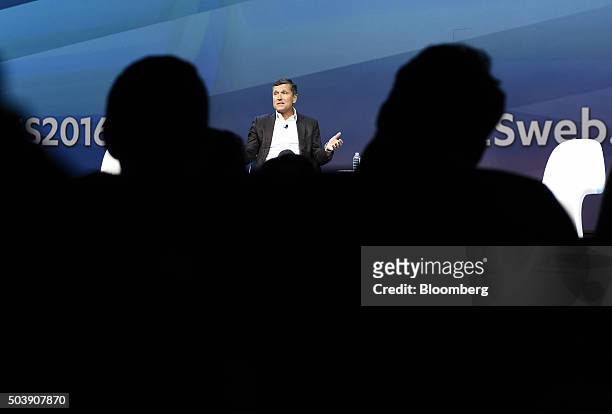 Stephen "Steve" Burke, president and chief executive officer of NBCUniversal Media LLC, speaks during an event at the 2016 Consumer Electronics Show...