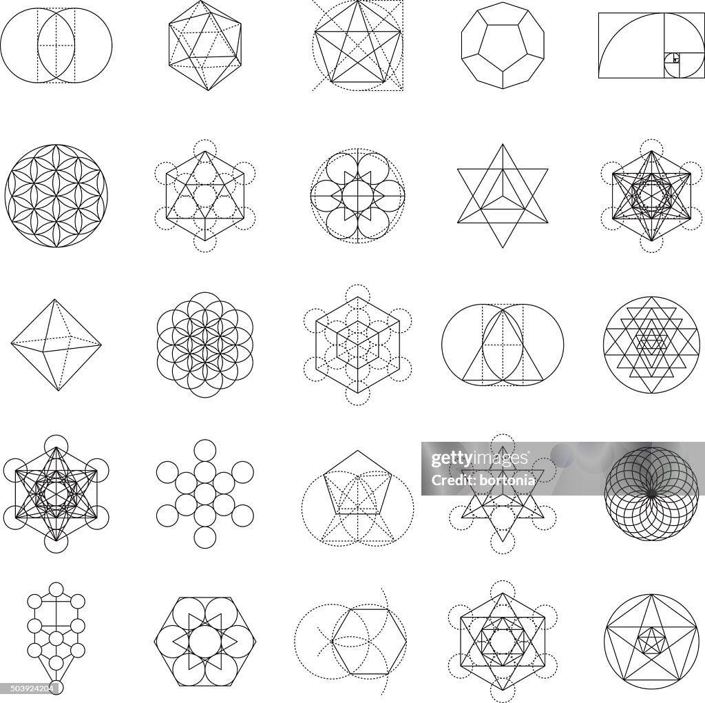 Der Heilige Geometrie-Icons Set