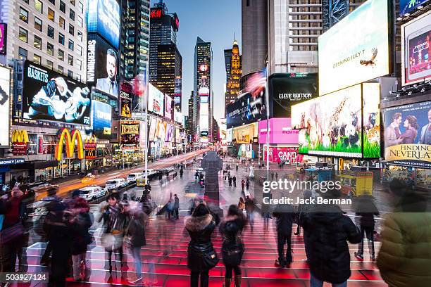 times square - broadway manhattan stockfoto's en -beelden