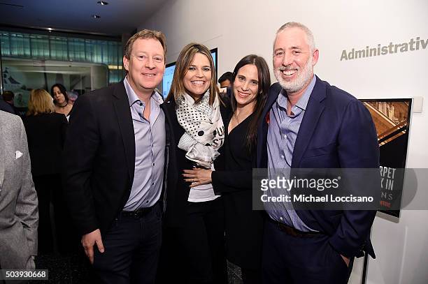 Michael Feldman, Savannah Guthrie, Amy Koppelman and Brian Koppelman attend the Showtime series premiere of "Billions" at The New York Museum Of...