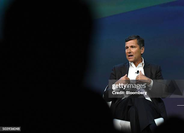 Stephen "Steve" Burke, president and chief executive officer of NBCUniversal Media LLC, speaks during an event at the 2016 Consumer Electronics Show...