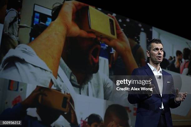 Chief Business Officer of YouTube Robert Kyncl speaks during a keynote at CES 2016 at the Las Vegas Convention Center on January 7, 2016 in Las...