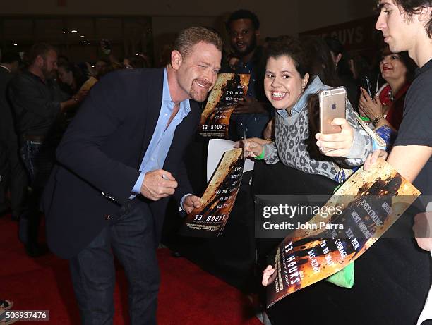 Max Martini attends the Miami Fan Screening of the Pramount Pictures film "13 Hours" at the AMC Aventura on January 7, 2016 in Miami, Florida.