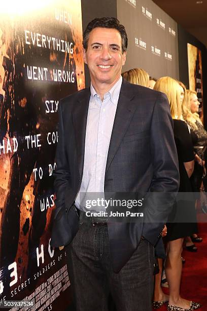 Author of "13 Hours" Mitchell Zuckoff attends the Miami Fan Screening of the Pramount Pictures film "13 Hours" at the AMC Aventura on January 7, 2016...