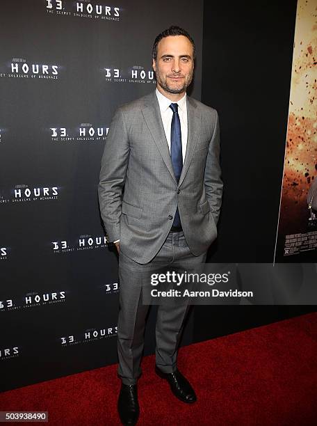 Dominic Fumusa attends Miami Special Screening of "13 Hours: The Secret Soldiers of Benghazi" at Aventura Mall on January 7, 2016 in Miami, Florida.