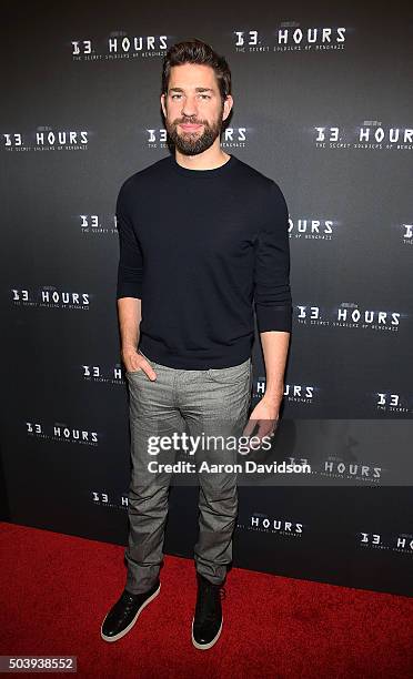 John Krasinski attends Miami Special Screening of "13 Hours: The Secret Soldiers of Benghazi" at Aventura Mall on January 7, 2016 in Miami, Florida.