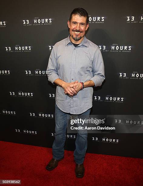 Kris "Tanto" Paronto attends Miami Special Screening of "13 Hours: The Secret Soldiers of Benghazi">> at Aventura Mall on January 7, 2016 in Miami,...