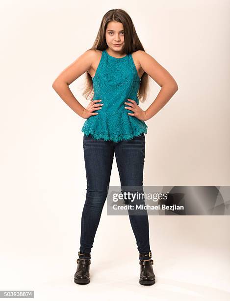 Actress Emmy Perry poses for portrait at The Starving Artists Project on January 7, 2016 in Los Angeles, California.
