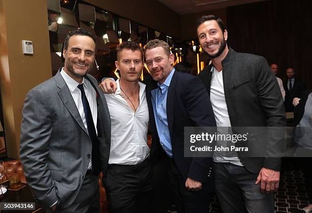Dominic Fumusa, James Badge Dale, Max Martini and Pablo Schreiber attend the after party for the Miami Fan Screening of the Paramount Pictures film...