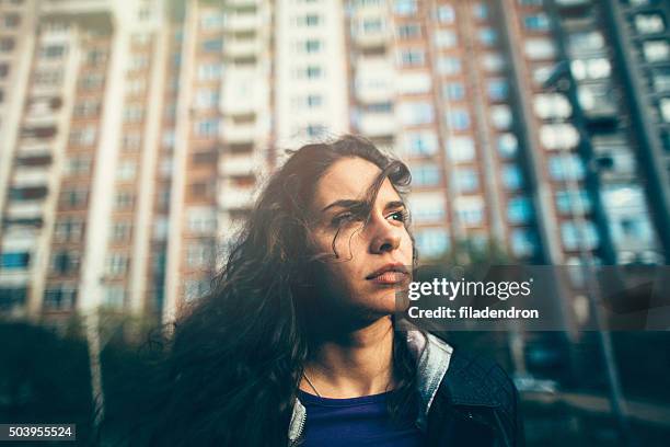 portrait of a sad teenage girl - guilt stock pictures, royalty-free photos & images