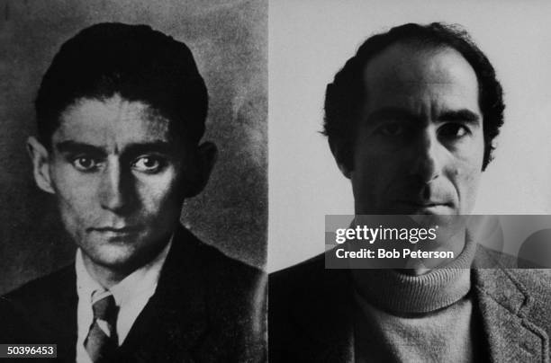 Author, Philip Roth , picture next to author, Franz Kafka, shortly before his death, to whom Roth owes so much.