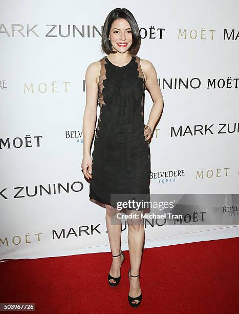 Emmanuelle Vaugier arrives at Mark Zunino Atelier opening held on January 7, 2016 in Beverly Hills, California.
