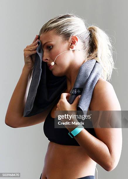 Fitbit releases their new colour range with Natasha Oakley on December 2, 2015 in Sydney, Australia.
