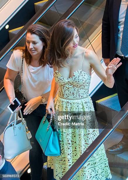 Miranda Kerr sighted at Westfield Bondi Junction as she arrived for her Kora Organics Pop Up store appearance on December 17, 2015 in Sydney,...