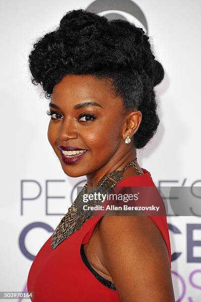 Actress Jerrika Hinton arrives at the People's Choice Awards 2016 at Microsoft Theater on January 6, 2016 in Los Angeles, California.