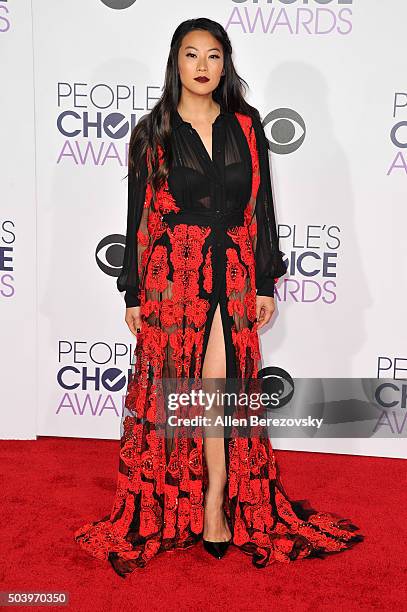 Actress Arden Cho arrives at the People's Choice Awards 2016 at Microsoft Theater on January 6, 2016 in Los Angeles, California.