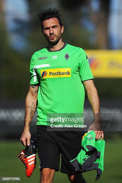 Martin Stranzl leaves the pitch after a Borussia Moenchengladbach training session on day 3 of the Bundesliga Belek training camps at Maxx Royal...