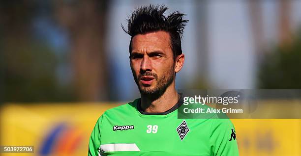 Martin Stranzl leaves the pitch after a Borussia Moenchengladbach training session on day 3 of the Bundesliga Belek training camps at Maxx Royal...