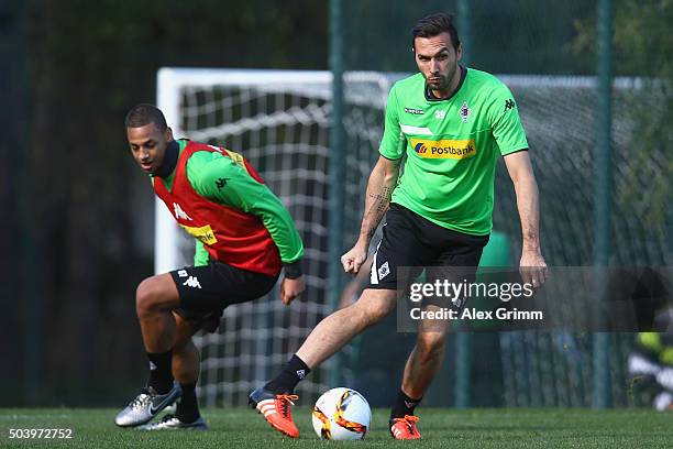 Martin Stranzl controles the ball during a Borussia Moenchengladbach training session on day 3 of the Bundesliga Belek training camps at Maxx Royal...