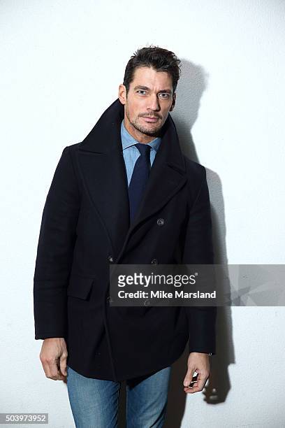 David Gandy during The London Collections Men AW16 at on January 8, 2016 in London, England.