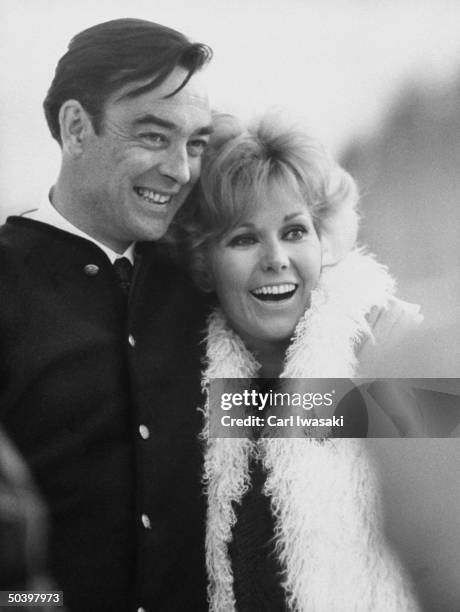 Actor Richard Johnson with new wife actress Kim Novak.