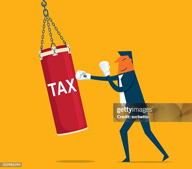 schulden - punching bag stock-grafiken, -clipart, -cartoons und -symbole