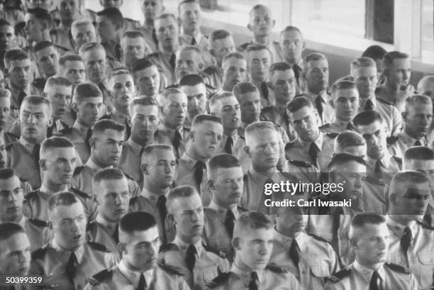 Crowd of cadets at the new Air Force academy.