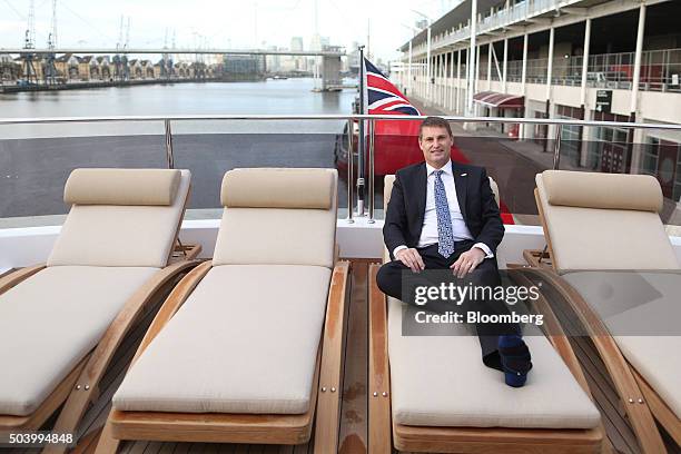 Phil Popham, chief executive officer of Sunseeker International Ltd., poses for a photograph following a Bloomberg Television interview at the 2016...